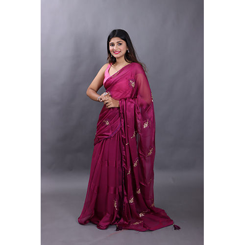 Casual Magenta Fancy Saree