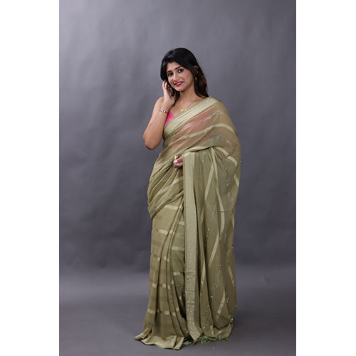 Casual Green Shade Fancy Saree