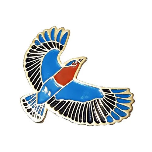 Multicolor Roller Bird Lapel Pin