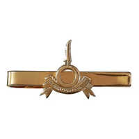 Gold Plated Military Tie Pin - Brass Material, Different Sizes Available, Gold Color | Elegant Accessory For Military Officers And Ceremonial Events