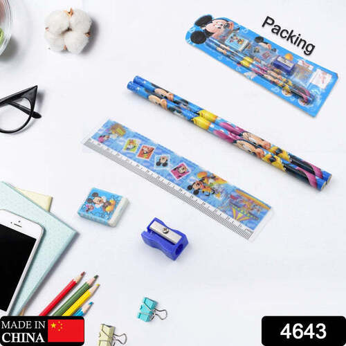 MIX DESIGN CARTOON WOODEN PENCIL SET