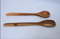 Wooden Serving Spoon 14 - Natural Wood, 14 Inches Long, Unique Design , Gentle On Cookware, Versatile For Any Cuisine