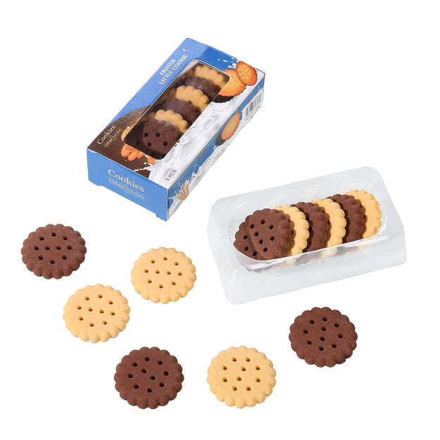 PACK OF 6 ERASERS ERASERS STATIONERY SCHOOL RUBBER SCHOOLS SKETCHES OFFICE SIGN KID PARTY FAVOUR GIFT TOY GIFT CREATIVE CHRISTMAS BIRTHDAY GIFT IN SHAPE BISCUITS