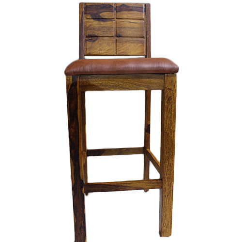 Eco-Friendly Bar Chair Solid Rose Wood With Pu Leather Seat