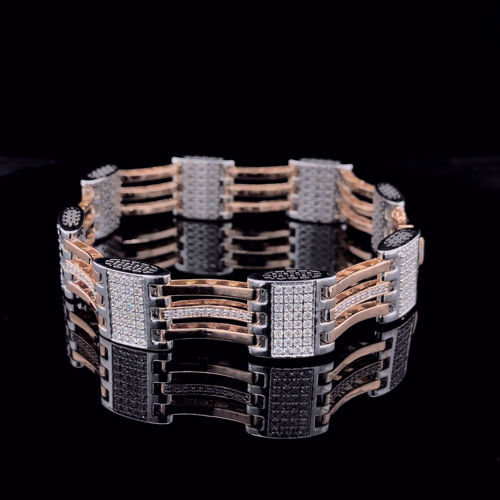 Diamond Stud Gold Gents Bracelets