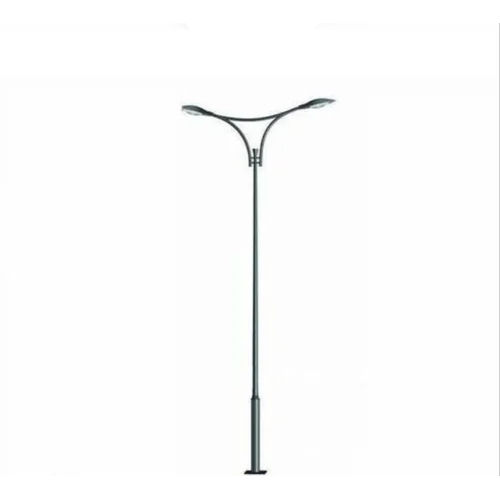 White Tubular Street Light Pole