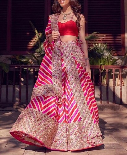Sequence Embroidery Work Designer pink Lehenga Choli