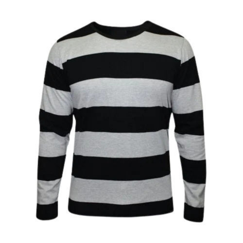 Long Sleeve Striped T Shirts For Men Age Group: Customized