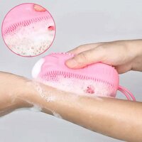 Super Soft Silicone Bath Brush Double-Sided Body Scrubber for Exfoliation