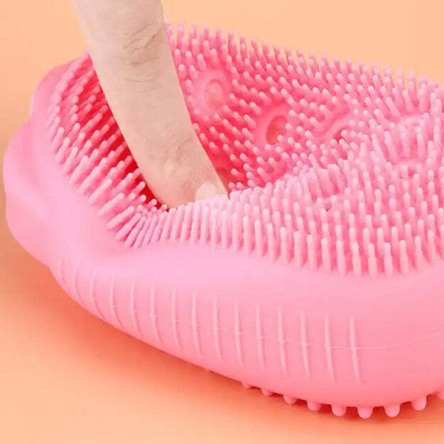 Super Soft Silicone Bath Brush Double-Sided Body Scrubber for Exfoliation