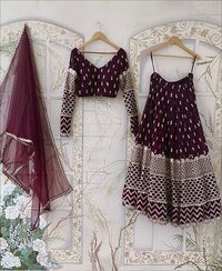 Purple Coloured Sequence Work Designer Lehenga Choli - Dress Style: Ethnic
