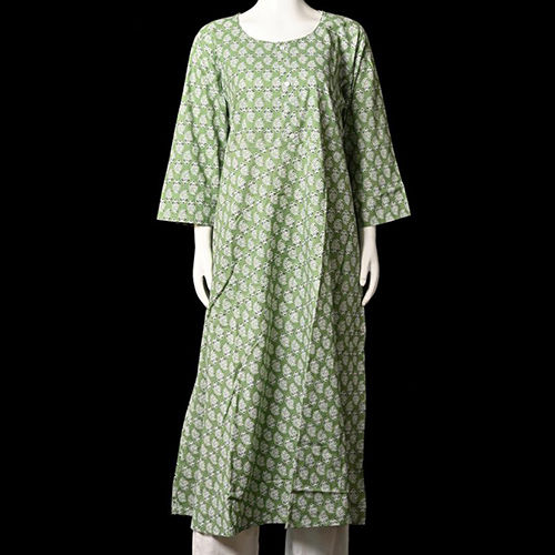 Washable Green Extra Large Kurtis