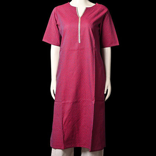 Washable Magenta Side Cut Kurti