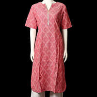 Red Side Cut Kurti