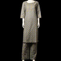 Printed Top And Bottom Kurti Set