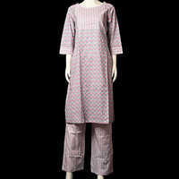 Printed Top And Bottom Kurti Set
