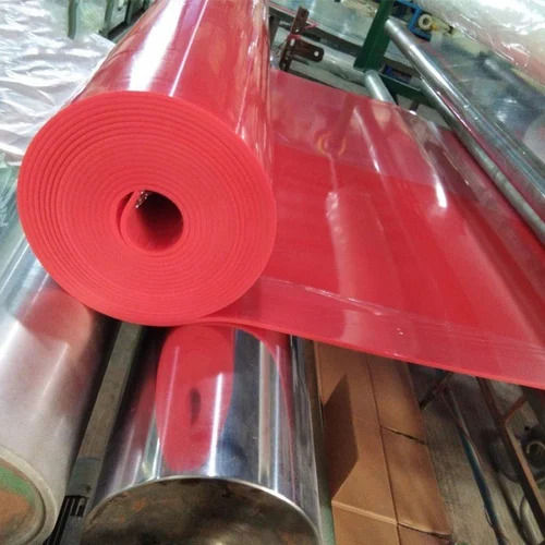 Silicone Sheet - 1mm - 10mm Thickness, 1m - 2m Width, 10m - 50m Length | Red Color, 1.1 g/cmÂ³ Density, 10 MPa Tensile Strength