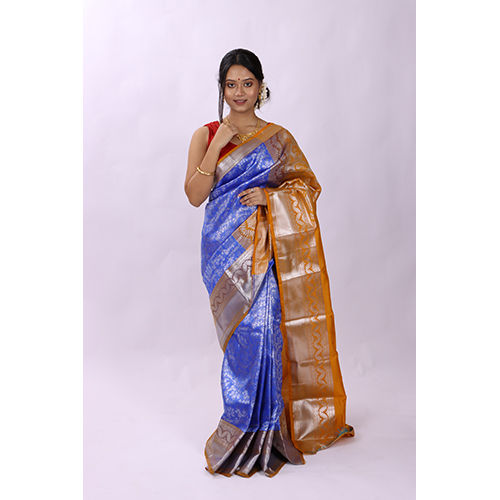 Silk Royal Blue Kanjivaram Saree