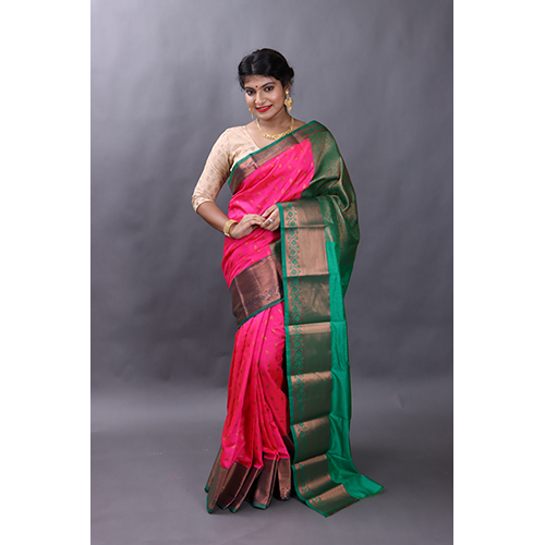 Casual Pink Kanjivaram Silk Saree