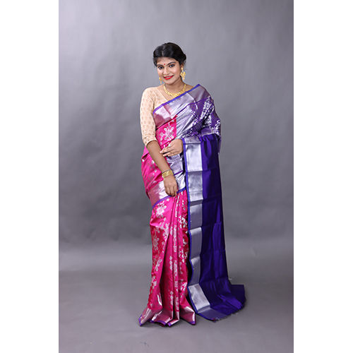 Casual Printed Pink Kanjivaram Silk Saree