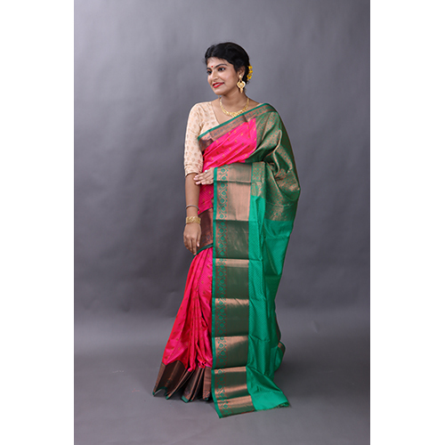 Pink Kanjivaram Silk Saree