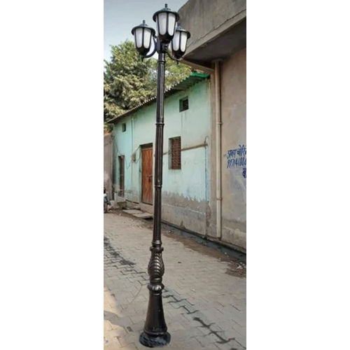 Black Three Arm Street Light Pole