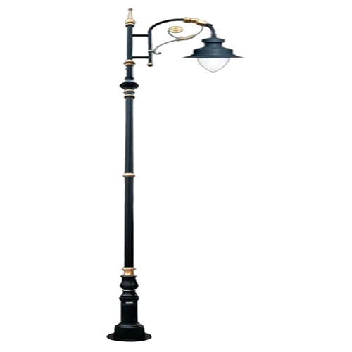 Black-Golden Single Arm Ornamental Cast Iron Poles