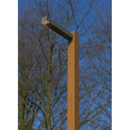 Black Wood Look Light Pole