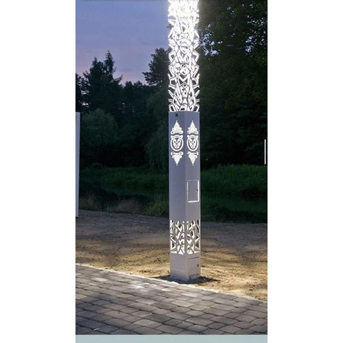 White Aluminium Fluorescent Vasco Post Top Light