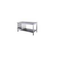 Ss Table With Drawer - Color: Silver