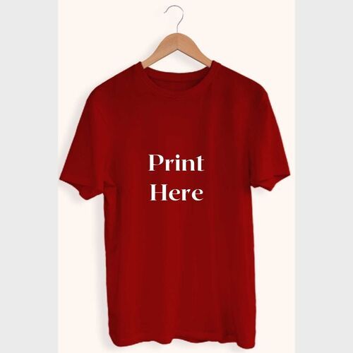 Customized Printed Cotton T Shirt For Mens