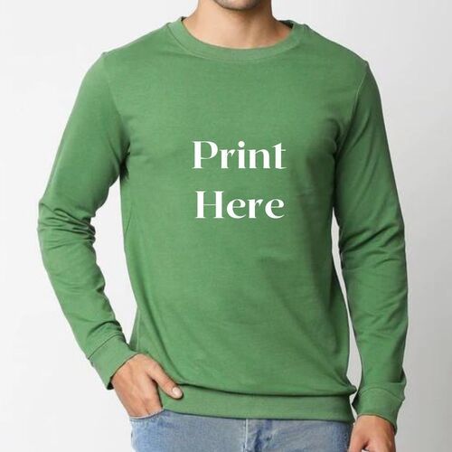 Customized Printed Cotton Full Sleeve T Shirt For Mens