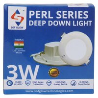 3W LED Deep Light - Aluminium MCPCB 1MM, 4K 440V, 300LM, 4 Inch Round | Cool White, Ideal for Home, Office, and Shop