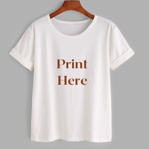 Customized Printed Cotton T Shirt For Womens