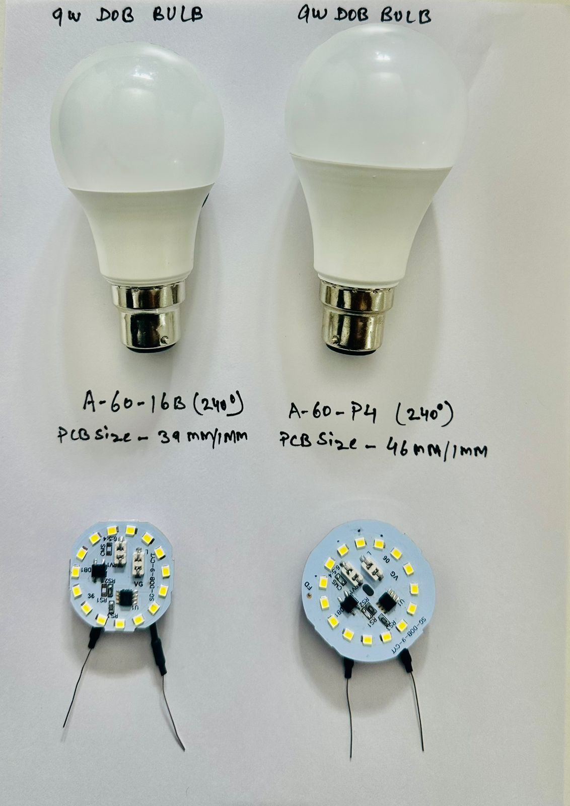 9W LED DOB BULB