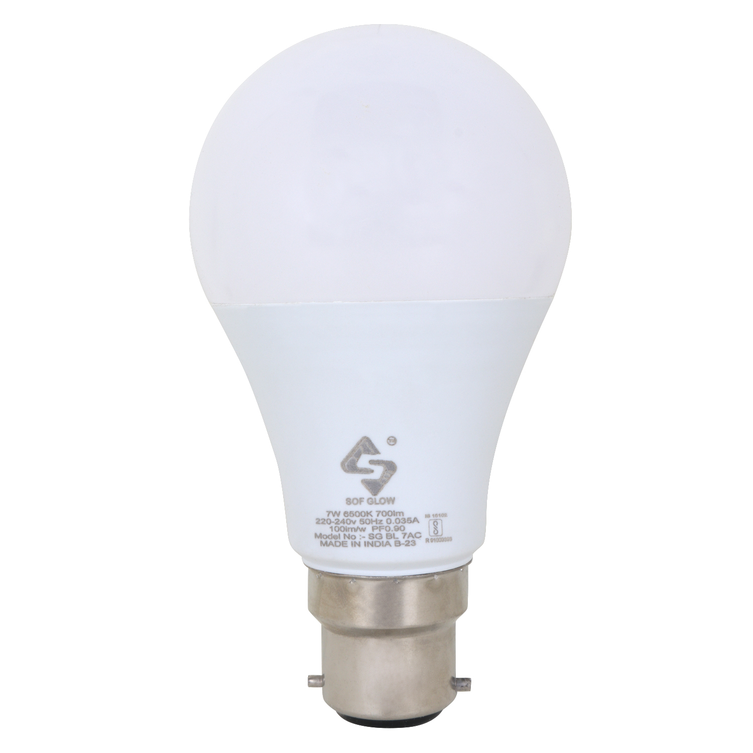 7W LED DOB BULB A55-16B HB B-22 CW