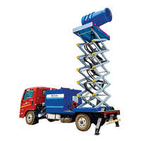 Portable Water Sprinkler - Metal Construction, Blue-Red Color | Anti Dust Gun for Effective Airborne Dust Control