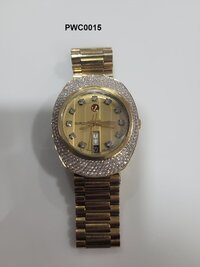 Real Diamond Watch For Ladies - Moissanite Diamond, 15.748 Gross Weight, 3.41 Carat Weight, Round Shape, Lightweight Design, Daily Wear
