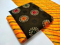 Nemi Wax Leriyu Gold With Work Vol-7 -Dress Material