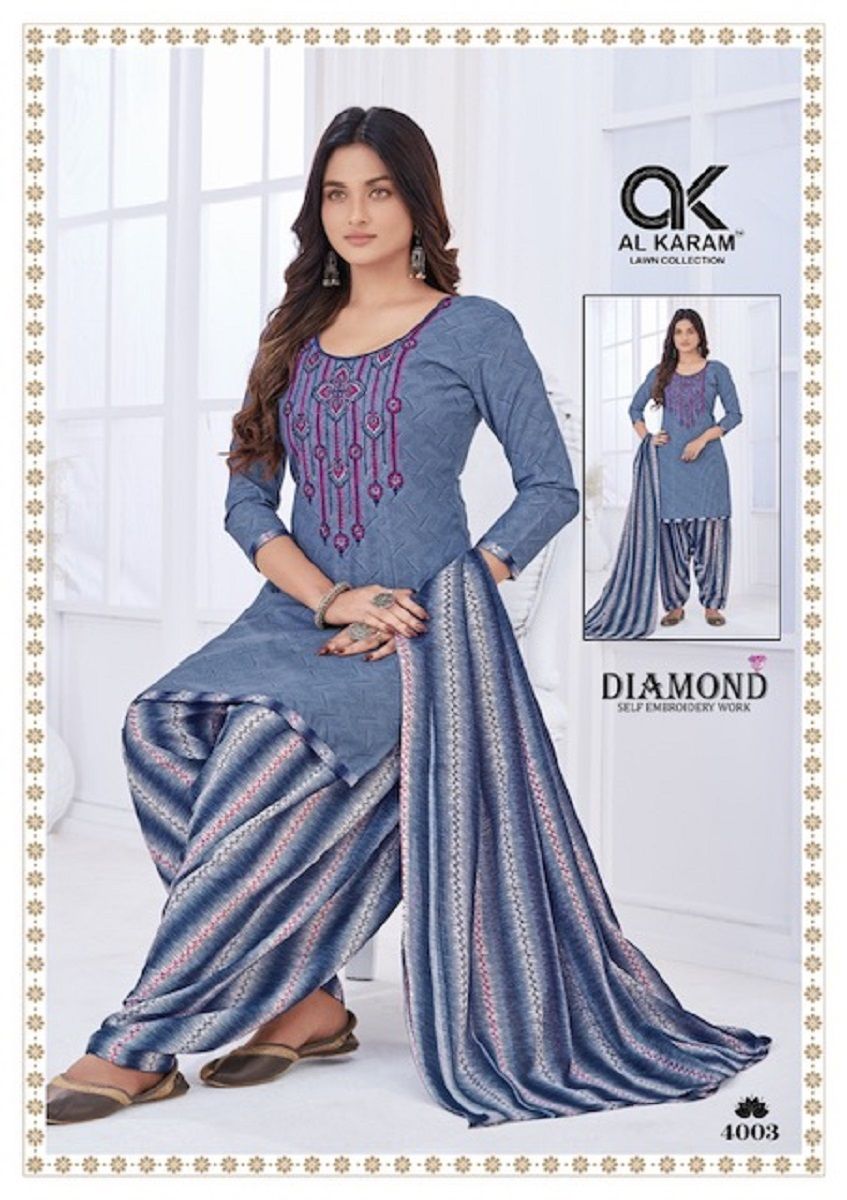 Al Karam Diamond Vol-4 Dress Material