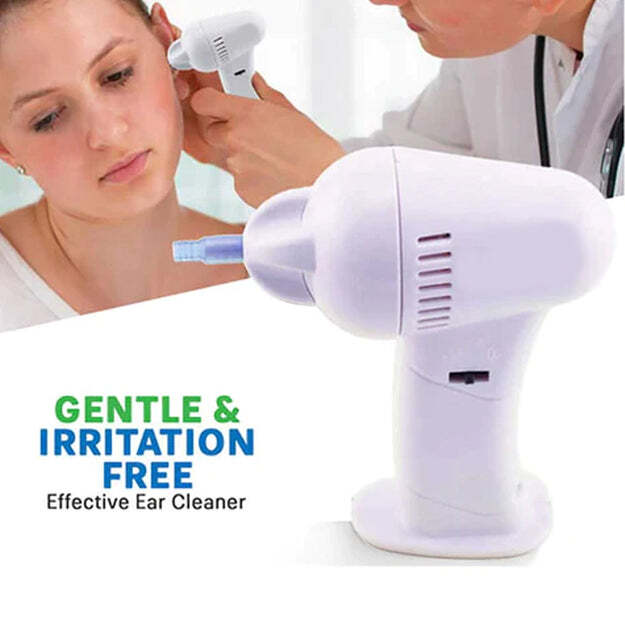 VACUUM EAR CLEANING SYSTEM CLEAN EARS CARE REMOVEL TOOL EARPICK CLEANER VACUUM REMOVAL KIT SAFE GENTLE HYGIENIC WITH 8 SILICON CLEANER CLIPS AND CLEANING BRUSH