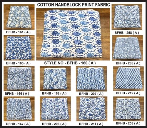 Cotton Hand Block Printed Fabric