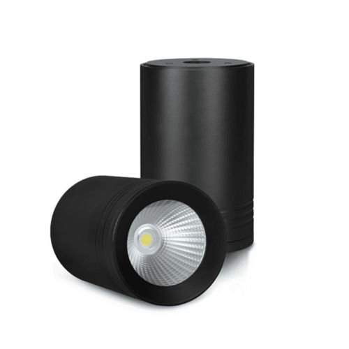LED Surface Mount Cylinder Light - 6W Prime (WW) Black Body