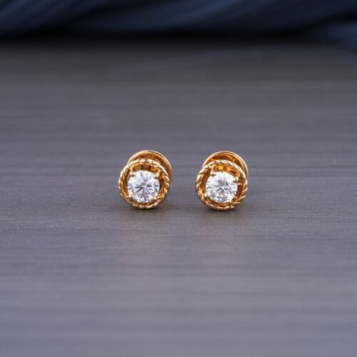 0.620Ct Genuine Lab Grown Diamond Stud Earrings in 18k Yellow Gold DEF / VVS-VS