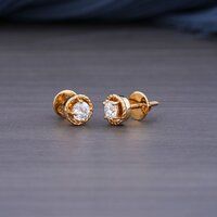 0.620Ct Genuine Lab Grown Diamond Stud Earrings in 18k Yellow Gold DEF / VVS-VS