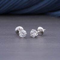 0.750Ct Genuine Lab Grown Diamond Stud Earrings in Solid 18k Gold DEF / VVS-VS
