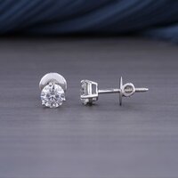 0.750Ct Genuine Lab Grown Diamond Stud Earrings in Solid 18k Gold DEF / VVS-VS