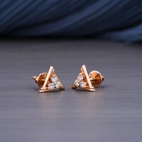 0.260Ct Genuine Lab Grown Diamond Stud Earrings in 18k Rose Gold DEF / SI1