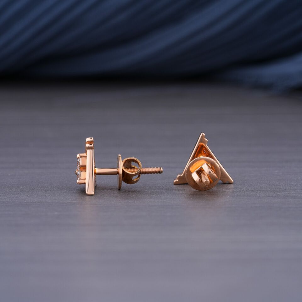 0.260Ct Genuine Lab Grown Diamond Stud Earrings in 18k Rose Gold DEF / SI1