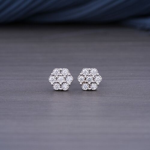 0.343Ct Genuine Lab Grown Diamond Stud Earrings in 14k White Gold DEF / VVS-VS